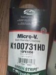New Gates K100731HD Green Stripe Heavy Duty Serpentine Belt 1-3/8" X 73-5/8". Fixed Price $33.75.