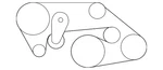 Genuine Nissan Serpentine Belt 11720-JF00A. Fixed Price $67.93.