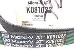 K081023 New Gates Serpentine Micro-v Belt 8PK2599 102-7/8" X 1-3/32". Fixed Price $29.97.