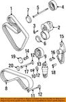 Bmw Oem 99-00 Z3 Cooling Belts Pulleys-tensioner Bolt 07119906650. Fixed Price $6.84.