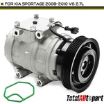New A/c Compressor With 6-GROOVE Pulley For Kia Sportage 2008 2009-2010 V6 2.7L. Fixed Price $150.99.