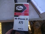 Gates Hi-power A70 V Belt. Fixed Price $8.99.