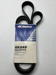 Nos Acdelco - Serpentine Belt 21MM X 2170MM #6K849 Gm #88932763. Fixed Price $27.95.