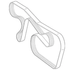 Genuine Mercedes-benz V-ribbed Belt 003-993-72-96. Fixed Price $62.20.