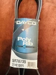 Dayco 5070735 Poly Rib Belt,. Fixed Price $19.99.