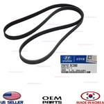 Genuine Serpentine Drive Belt V-ribbed 3.3L 3.8L Hyundai Kia 2009-15 *see List. Fixed Price $39.95.
