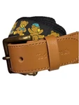 Teddy Fresh Adjustable Belt M/l Brass Buckle Bear Leather 42" Logo. Fixed Price $11.25.