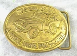 Nos - Vintage Super Jeep Brass Belt Buckle 1970'S 4 Wheel Drive Fun Mobile. Fixed Price $25.00.